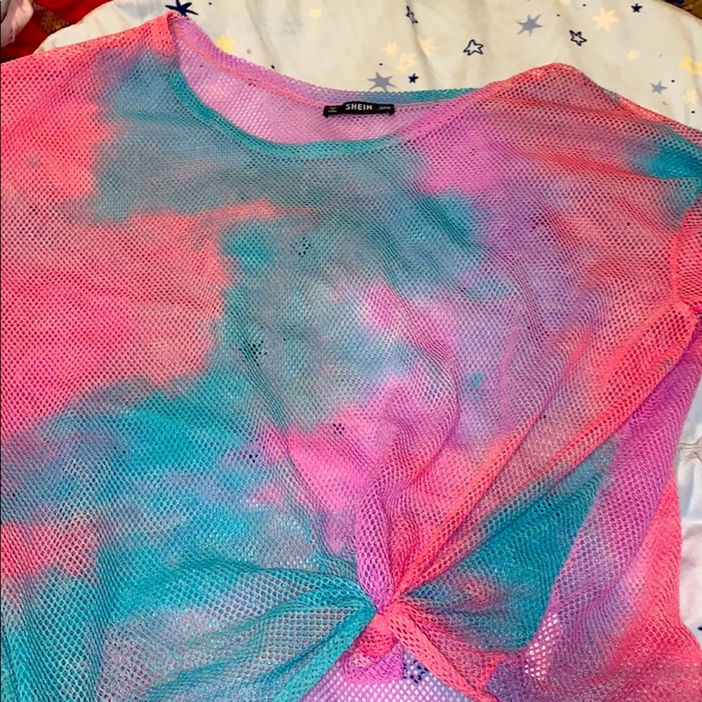 COLORFUL FISH NET SHIRT 💜